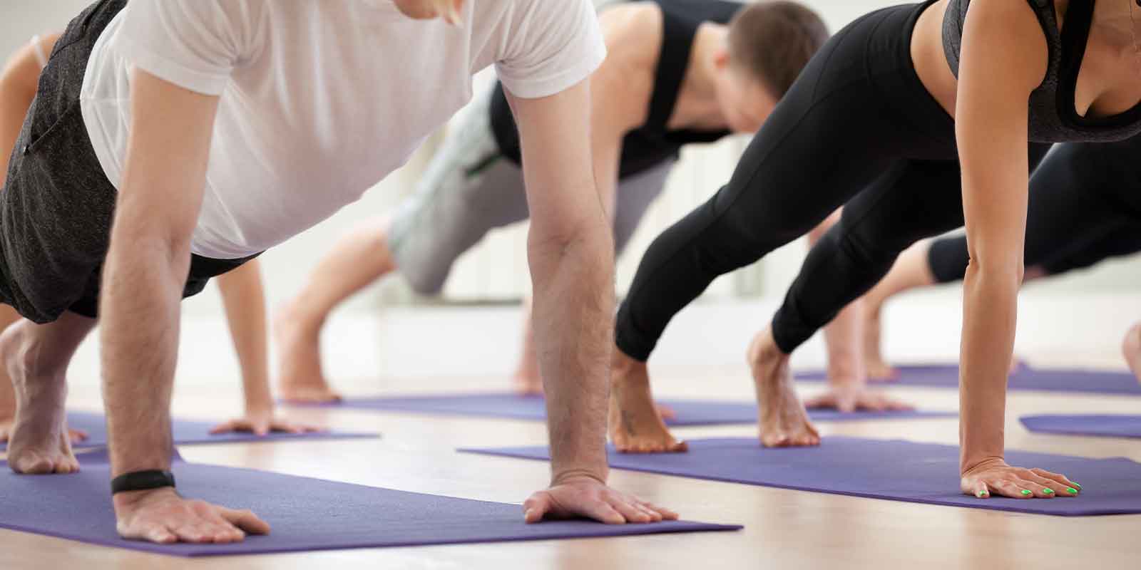 class posing in Vinyasa