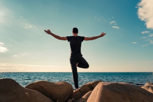 man working on Finding Balance