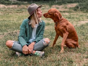 Girl and her dog