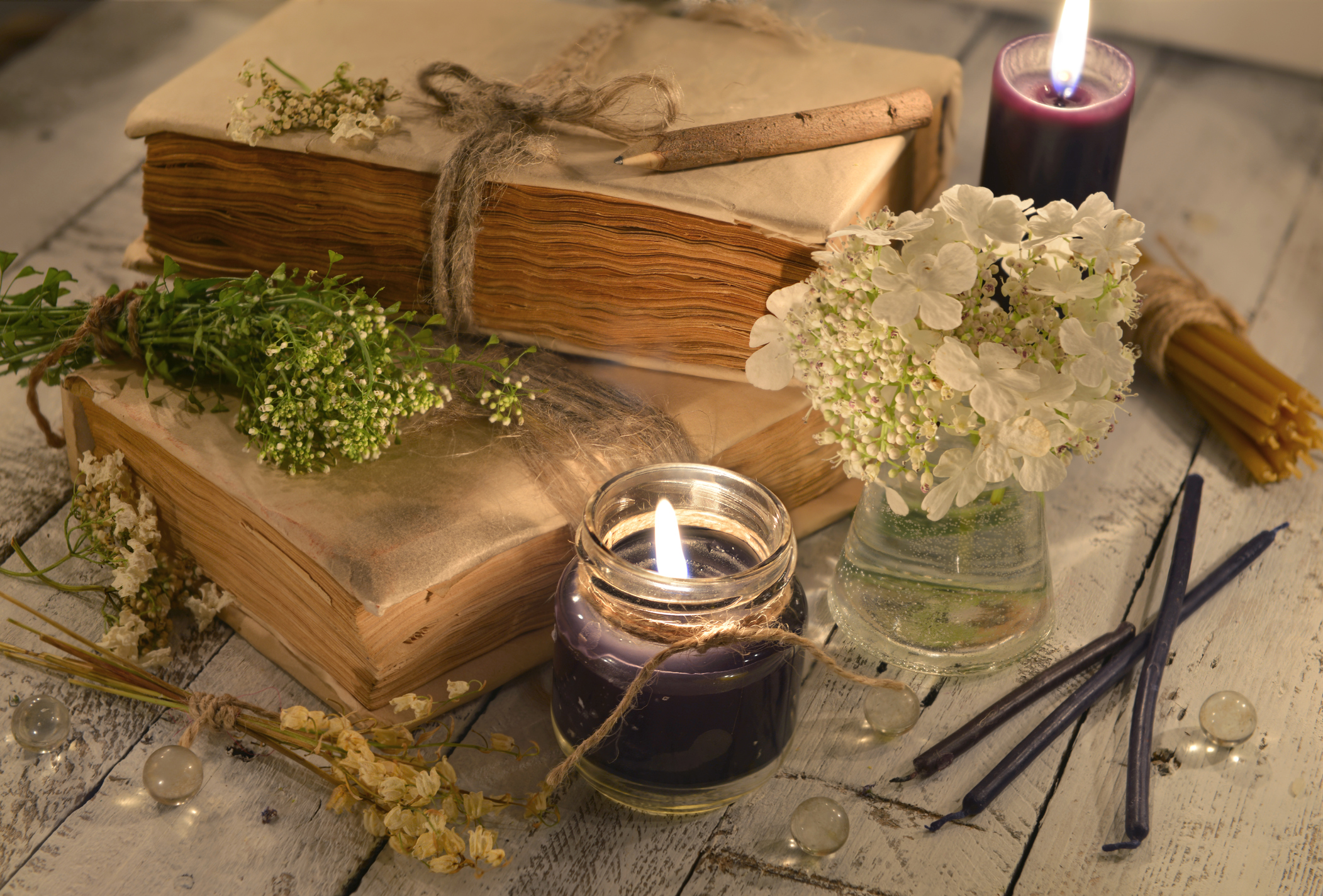 Books and candles