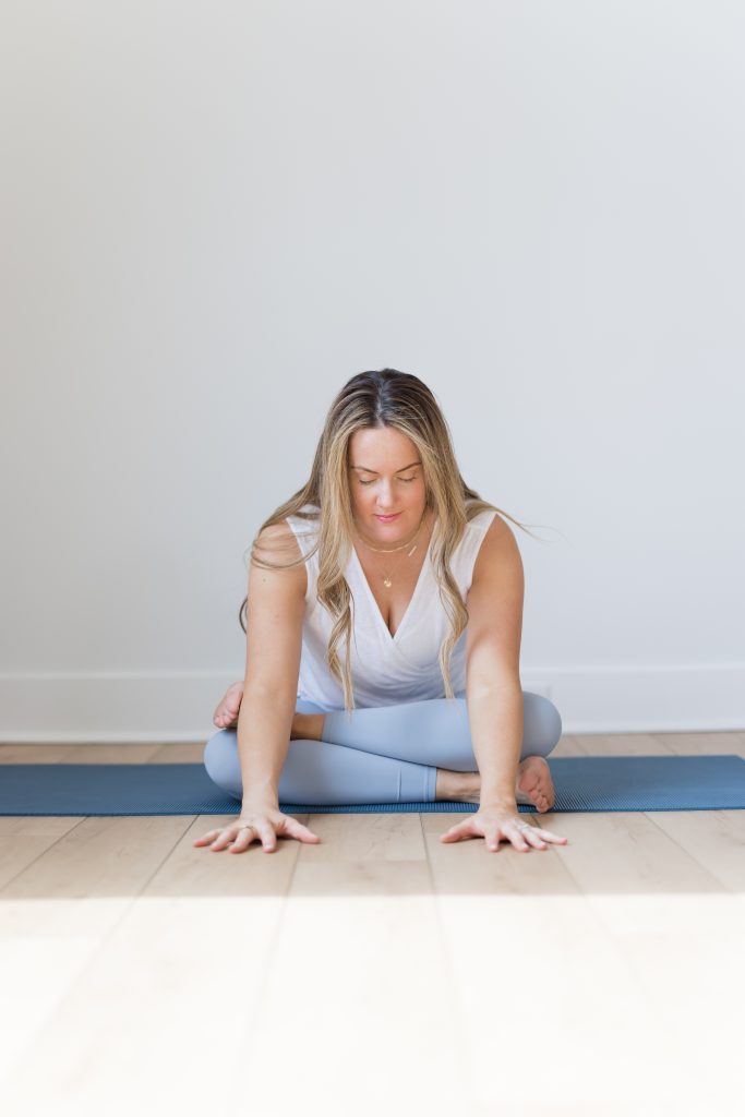 Kate Lombardo in Fire Log pose