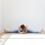 Kate Lombardo in Seated Wide Angle Pose (Upavistha Konasana)