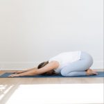 Kate Lombardo in Child's Pose (Balasana)