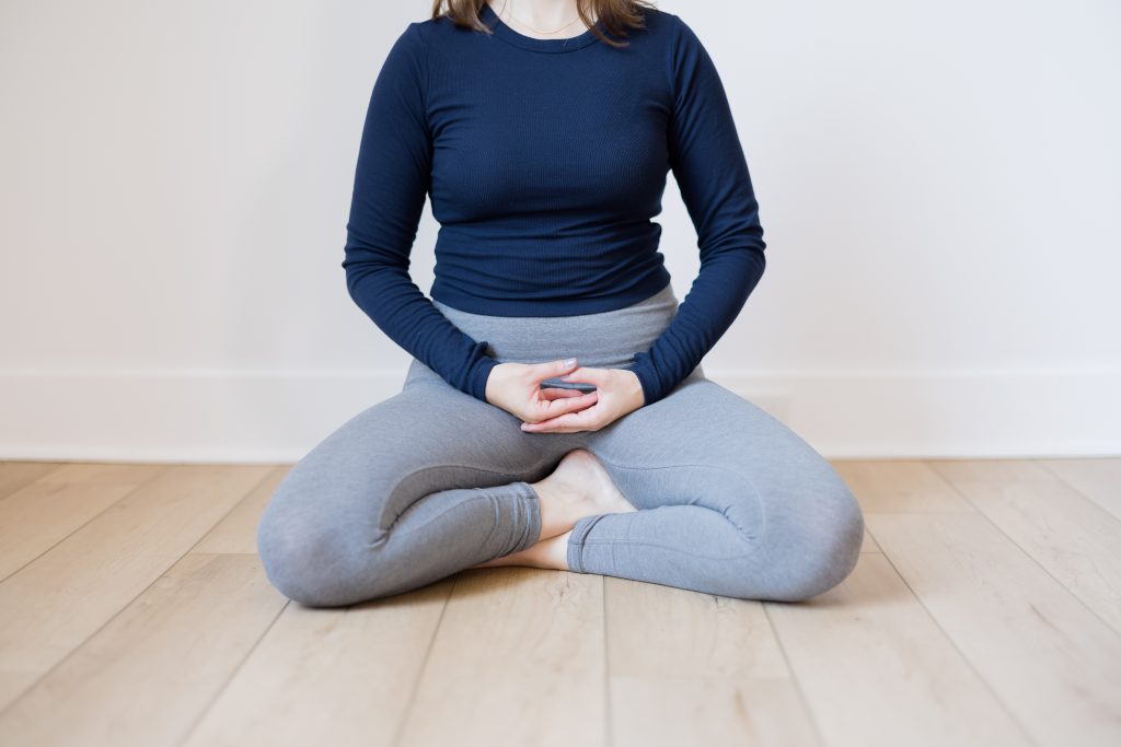 Hands in Dhyana Mudra